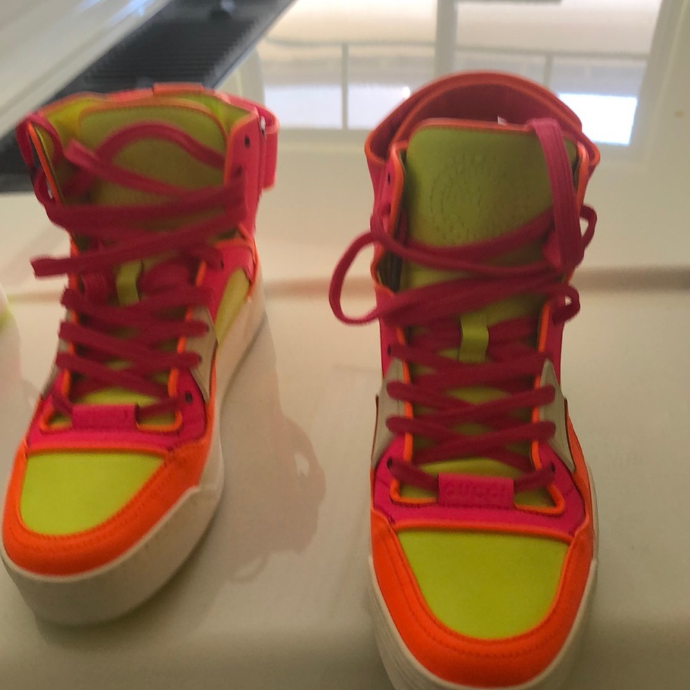 Neon Gucci sneakers